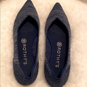 Rothy’s blue pointed toe flats - Size 8